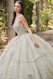 Juliet Embroidered Sleeveless Corset Quinceañera Ball Gown JT1450J Juliet