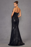 Juliet Strapless Elegant Sweetheart Neckline Luxurious Metallic Fabric Gown - JT2578H Juliet