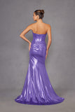 Juliet Strapless Elegant Sweetheart Neckline Luxurious Metallic Fabric Gown - JT2578H Juliet