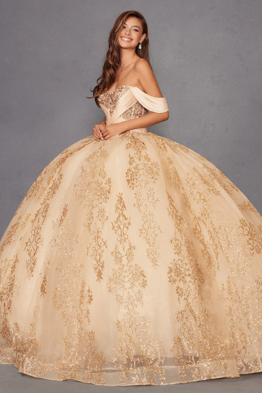 Juliet Off-Shoulder Embroidered Quinceanera Ball Gown Juliet