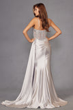 Juliet Spaghetti Strap Sweetheart Neckline Sequin High Slit Evening Gown - JT2535K Juliet