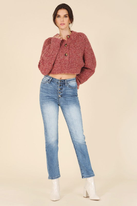 Melange multicolor sweater top Lilou