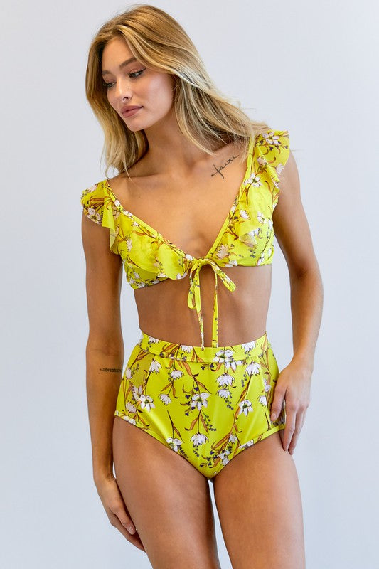 Davi & Dani Floral Printed Swimwear Set - Rosa Apparel