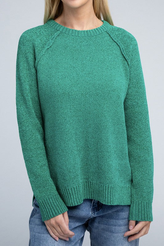 Raglan Chenille Sweater ZENANA