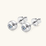 Moissanite 925 Sterling Silver Stud Earrings - Rosa Apparel