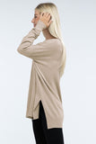 Hi-Low Hem Front Seam Sweater ZENANA