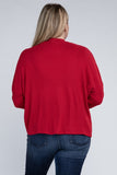 Plus Drop Shoulder Long Sleeve Top Ambiance Apparel