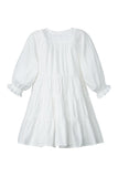 Lilou V-Neck 3/4 Raglan Sleeves Tiered Mini Dress With Tassel Lilou