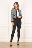 Black check knitted jacket Lilou