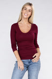 Essential V-Neck Long Sleeve T-Shirt Ambiance Apparel