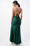 Back lace up mermaid dress with waist shirring LA SCALA