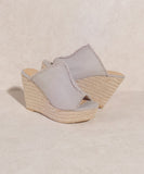 OASIS SOCIETY Bliss - Distressed Linen Wedge Oasis Society