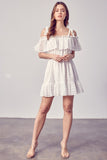 Cold Shoulder Ruffle Dress - Rosa Apparel