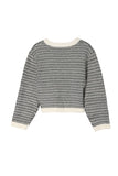 Herringbone Pattern Crew Neck Sweater Lilou