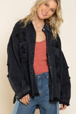 Fringe Distressed Oversized Jacket POL