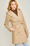 JQ Fleece Belted Hoodie Coat Love Tree