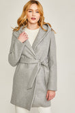 JQ Fleece Belted Hoodie Coat Love Tree