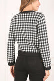 Black check knitted jacket Lilou