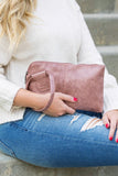 Aili's Corner Soft Vegan PU Leather Wristlet Mini Clutch Aili's Corner