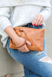 Aili's Corner Soft Vegan PU Leather Wristlet Mini Clutch Aili's Corner