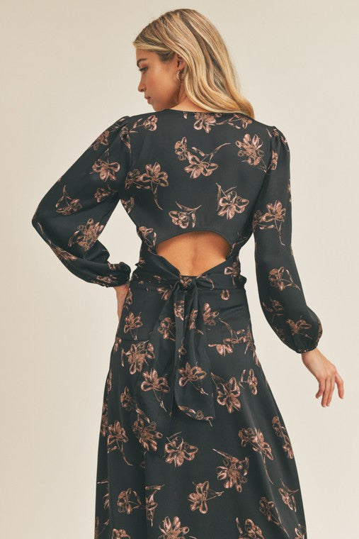 Side Slit Floral Print Skirt Lush Clothing