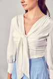 Front Tie Long Sleeve Top Do + Be Collection