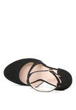 LONDON RAG CLOSE TOE CROSS STRAP HEEL SANDALS - Rosa Apparel