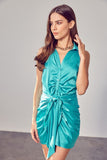 Sleeveless Front Tie Dress - Rosa Apparel