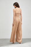 Do + Be Elegant Cowl Neck Trim Detail Wide Leg Sleeveless Jumpsuit Do + Be Collection