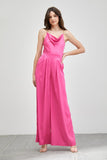 Do + Be Elegant Cowl Neck Trim Detail Wide Leg Sleeveless Jumpsuit Do + Be Collection