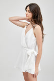 Trim Detail Side Tie Romper Do + Be Collection