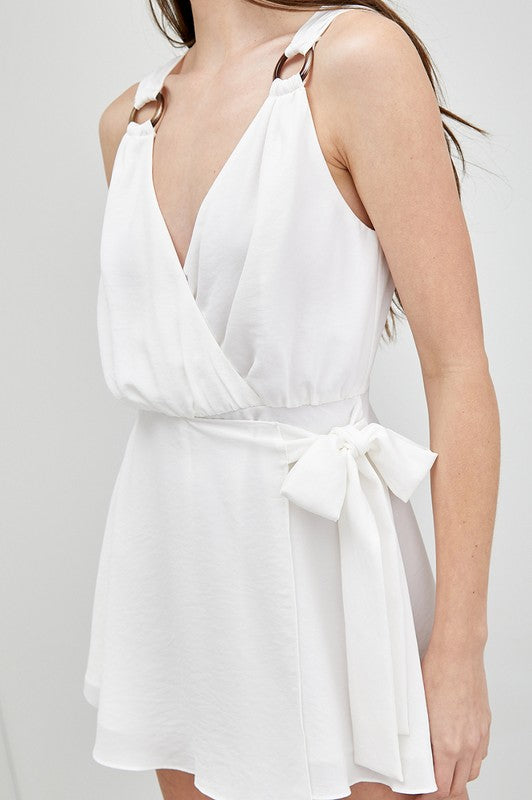 Trim Detail Side Tie Romper Do + Be Collection