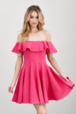 A Line Ruffle Dress - Rosa Apparel