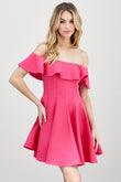 A Line Ruffle Dress - Rosa Apparel