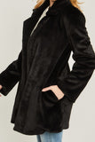 Love Tree Woven Solid Teddy Collar Coat Love Tree