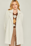 Love Tree Woven Solid Teddy Collar Coat Love Tree