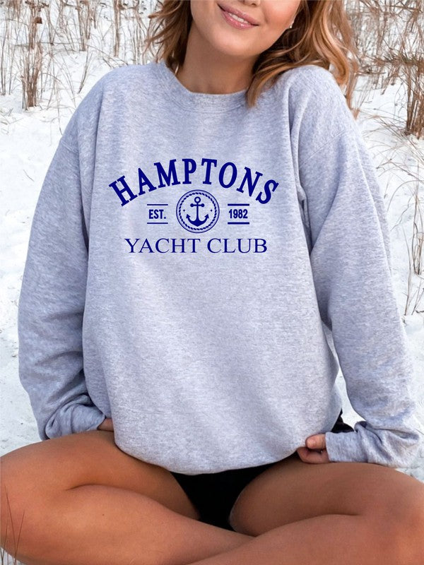 Hamptons Yacht Club CrewNeck Sweatshirt Ocean and 7th