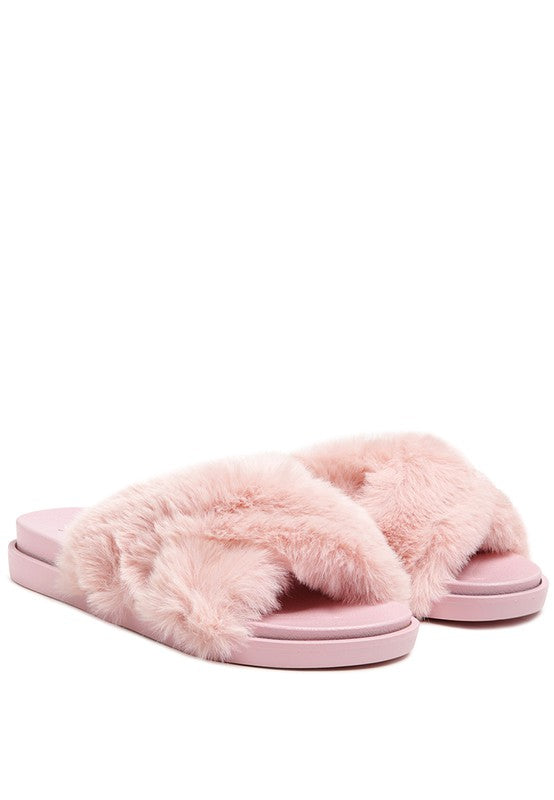 HOMEY FUR SLIP-ON FLATS Rag Company