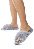 HOMEY FUR SLIP-ON FLATS Rag Company