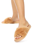 HOMEY FUR SLIP-ON FLATS Rag Company