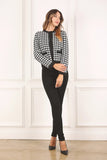 Black check knitted jacket Lilou