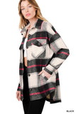 Oversized Yarn Dyed Plaid Shacket ZENANA