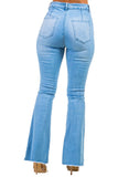 Sexy Denim High Waist Font Button Jeans By Claude By Claude