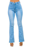 Sexy Denim High Waist Font Button Jeans By Claude By Claude