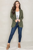 Plus Solid Drape Pocket Cardigan EG fashion