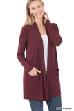 Slouchy Pocket Open Cardigan ZENANA