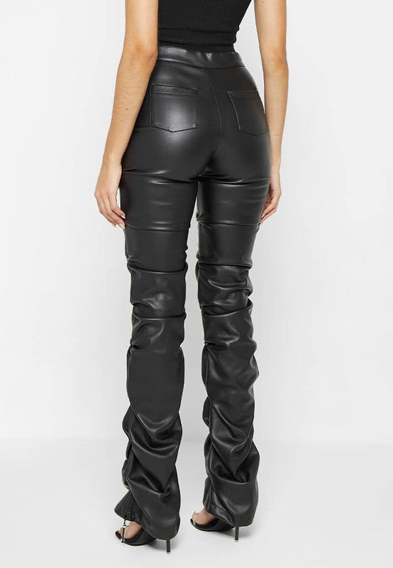 Sexy PU Leather Pants By Claude - Rosa Apparel