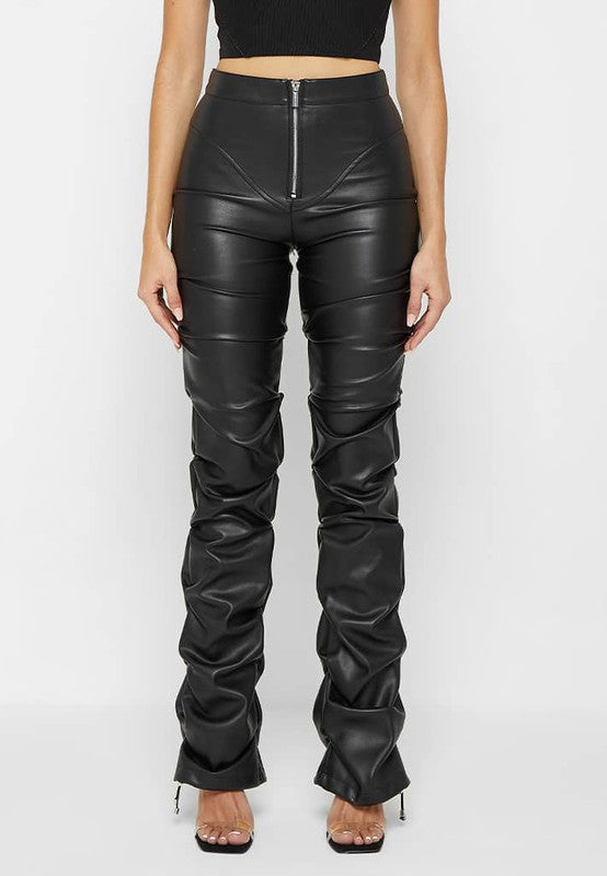 Sexy PU Leather Pants By Claude - Rosa Apparel