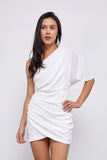 Do + Be Elegant One Shoulder Sleeveless Wrap Mini Dress Do + Be Collection