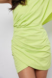 Do + Be Elegant One Shoulder Sleeveless Wrap Mini Dress Do + Be Collection